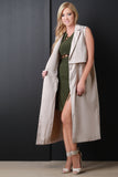 Layered Sleeveless Oversize Trench Coat