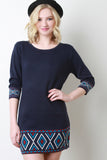 Diamond Tribal Hem Sweater Dress