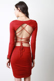 Backless Corset Lace Up Bodycon Dress