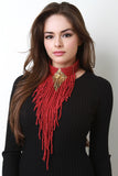Beaded Fringe Bib Choker