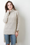 High Low Chunky Turtle Neck Top