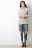 High Low Chunky Turtle Neck Top