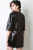 Bon Jour Sequin Boxy Shift Dress