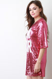 Bon Jour Sequin Boxy Shift Dress