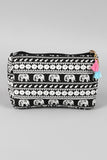 Indian Elephant Canvas Zipper Pouch