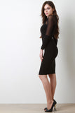 Mesh Raglan Midi Dress