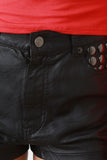 Vegan Leather Stud Accent Shorts