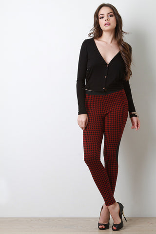 Houndstooth Taper Leggings Pants