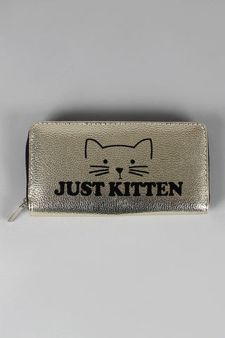 Just Kitten Metallic Wallet