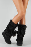 Pom Pom Fur Eskimo Mid-Calf Boot